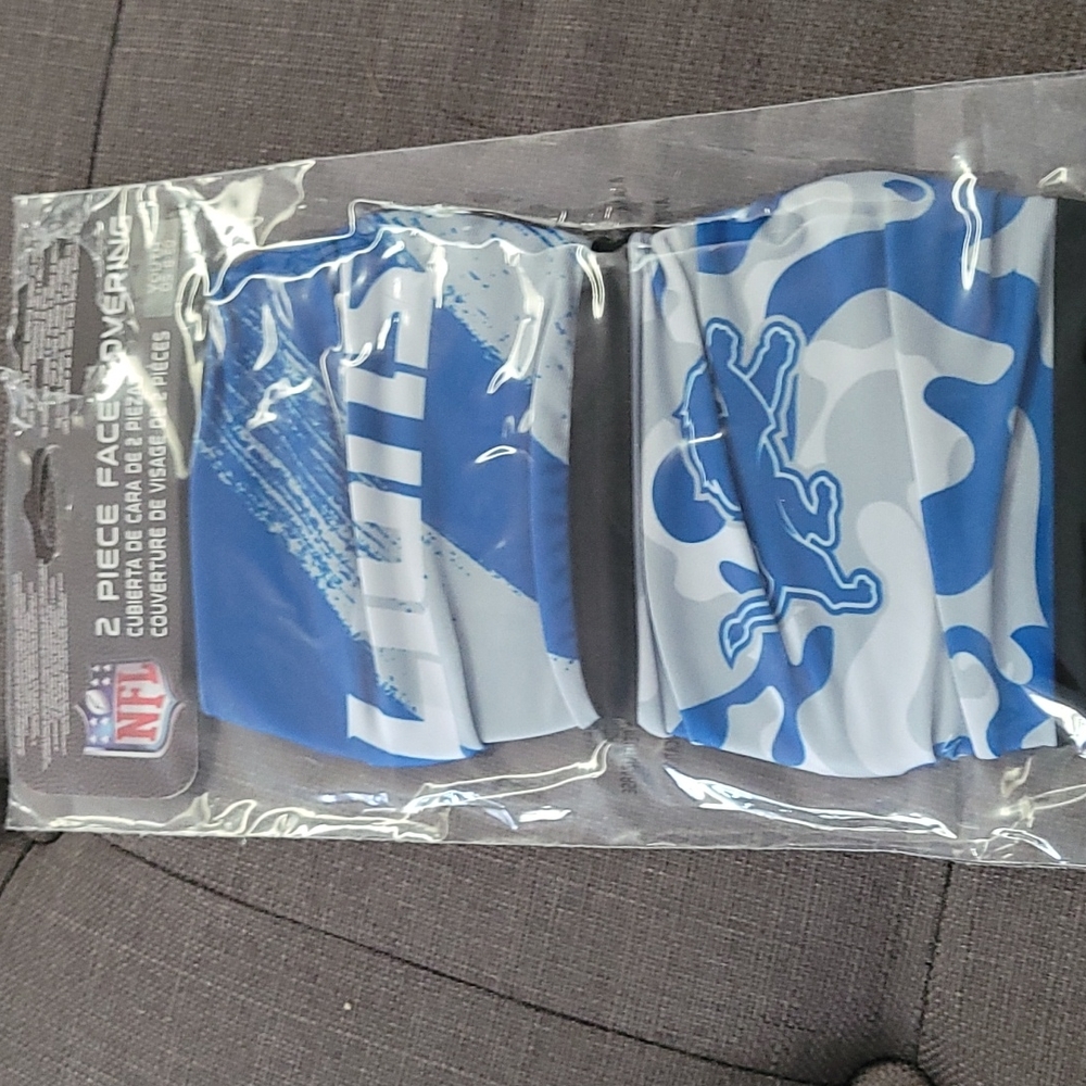 Detroit Lions face coverings youth 2 pk